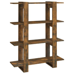 vidaXL Book Cabinet/Room Divider Room Partition Home Organiser Multi Colours - smoked oak