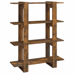 vidaXL Book Cabinet/Room Divider Room Partition Home Organiser Multi Colours - smoked oak