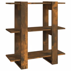 vidaXL Book Cabinet/Room Divider Bookcase Cabinet Book Shelf Multi Colours - smoked oak