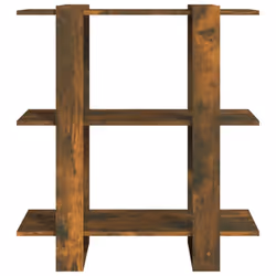 vidaXL Book Cabinet/Room Divider Bookcase Cabinet Book Shelf Multi Colours - smoked oak - Additional view 5