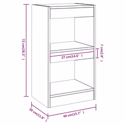 vidaXL Book Cabinet/Room Divider Book Shelf Stand Furniture Multi Colours - brown oak - Additional view 4