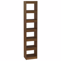 vidaXL Book Cabinet/Room Divider Rack Home Organiser Book Shelf Multi Colours - brown oak
