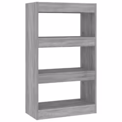 vidaXL Book Cabinet/Room Divider Chipboard Home Room Partition Multi Colours - grey