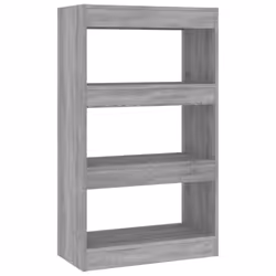 vidaXL Book Cabinet/Room Divider Chipboard Home Room Partition Multi Colours - grey