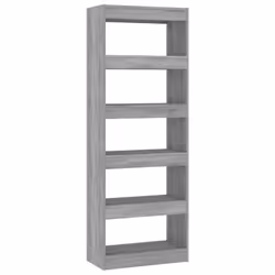 vidaXL Book Cabinet/Room Divider Chipboard Home Room Partition Multi Colours - grey