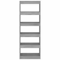 vidaXL Book Cabinet/Room Divider Chipboard Home Room Partition Multi Colours - grey