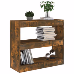 vidaXL Book Cabinet/Room Divider Storage Cabinet Home Organiser Multi Colours - smoked oak - Additional view 5