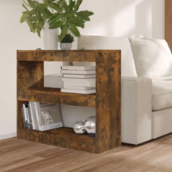 vidaXL Book Cabinet/Room Divider Storage Cabinet Home Organiser Multi Colours - smoked oak - Additional view 6