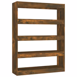vidaXL Book Cabinet/Room Divider Bookcase Cabinet Book Shelf Multi Colours - smoked oak