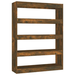 vidaXL Book Cabinet/Room Divider Bookcase Cabinet Book Shelf Multi Colours - smoked oak