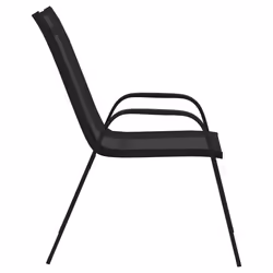 VidaXL 318777 outdoor chair Terrace Fabric, Steel Black - Additional view 4