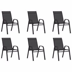 VidaXL 318783, Terrace, Fabric, Steel, Black, 110 kg, 550 mm, 650 mm