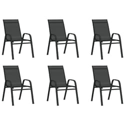 VidaXL 318783 outdoor chair Terrace Fabric, Steel Black