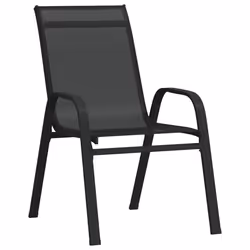 VidaXL 318783 outdoor chair Terrace Fabric, Steel Black