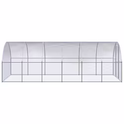 vidaXL Outdoor Chicken Coop 3x6x2 m Galvanised Steel Garden Poultry House - Additional view 4