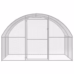 vidaXL Outdoor Chicken Coop 3x10x2 m Galvanised Steel Garden Poultry House - Additional view 5