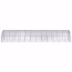 vidaXL Outdoor Chicken Coop 3x12x2 m Galvanised Steel Garden Poultry House