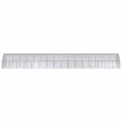 vidaXL Outdoor Chicken Coop 3x16x2 m Galvanised Steel Garden Poultry House