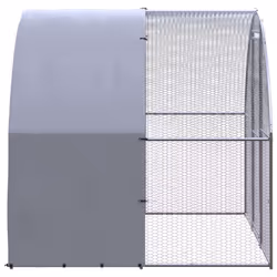 vidaXL Outdoor Chicken Coop 3x2x2 m Galvanised Steel Garden Poultry House