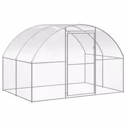 vidaXL Outdoor Chicken Coop 3x2x2 m Galvanised Steel Garden Poultry House - Additional view 4