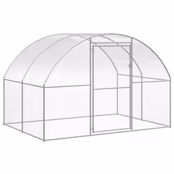 vidaXL Outdoor Chicken Coop 3x4x2 m Galvanised Steel Garden Poultry House - Additional view 8