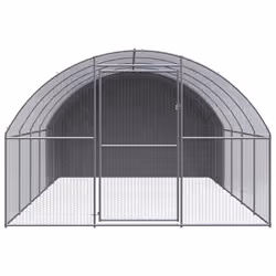 vidaXL Outdoor Chicken Coop 3x6x2 m Galvanised Steel Garden Poultry House - Additional view 6