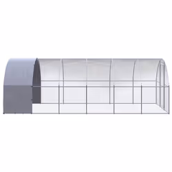 vidaXL Outdoor Chicken Coop 3x6x2 m Galvanised Steel Garden Poultry House - Additional view 7