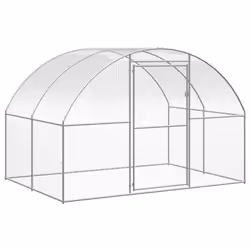 vidaXL Outdoor Chicken Coop 3x6x2 m Galvanised Steel Garden Poultry House - Additional view 9