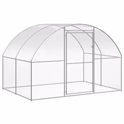 vidaXL Outdoor Chicken Coop 3x10x2 m Galvanised Steel Garden Poultry House - Additional view 8