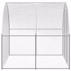 vidaXL Outdoor Chicken Coop 3x16x2 m Galvanised Steel Garden Poultry House - Additional view 9
