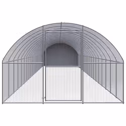 vidaXL Outdoor Chicken Coop 3x20x2 m Galvanised Steel Garden Poultry House - Additional view 5