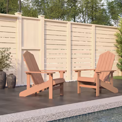 VidaXL 3095694 outdoor chair Terrace High-Density Polyethylene (HDPE), Steel Brown - Additional view 2