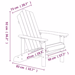 VidaXL 3095694 outdoor chair Terrace High-Density Polyethylene (HDPE), Steel Brown - Additional view 5