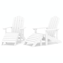 VidaXL 3095696 outdoor chair Terrace High-Density Polyethylene (HDPE), Steel White
