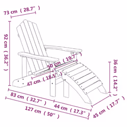 VidaXL 3095696 outdoor chair Terrace High-Density Polyethylene (HDPE), Steel White - Additional view 5