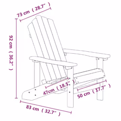 VidaXL 3095706 outdoor chair Terrace High-Density Polyethylene (HDPE), Steel Brown - Additional view 7