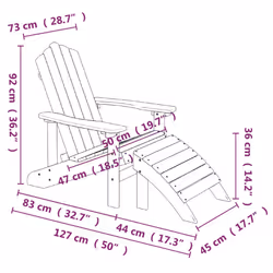 VidaXL 3095708 outdoor chair Terrace High-Density Polyethylene (HDPE), Steel White - Additional view 7