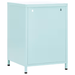 vidaXL 1/2x Nightstand Steel Bedside Bed Side Storage Cabinet Multi Colours - mint - Additional view 4