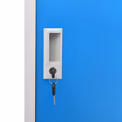 vidaXL 5x Locker Cabinets Light Grey and Blue Steel Office Storage Cabinet - Additional view 6