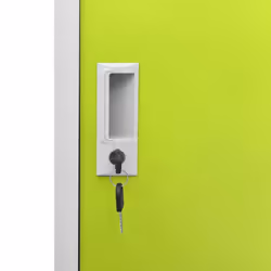 vidaXL 5x Locker Cabinets Light Grey and Green Steel Office Storage Cabinet - Additional view 6