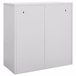 vidaXL 2x Locker Cabinets Light Grey Steel Office School Storage Side Cabinet - Additional view 4