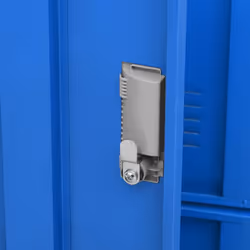 vidaXL 2x Locker Cabinets Light Grey and Blue Steel Office Storage Cabinet - Additional view 7