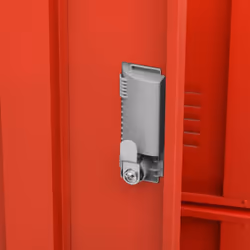 vidaXL 2x Locker Cabinets Light Grey and Red Steel Office Storage Side Cabinet - Additional view 7
