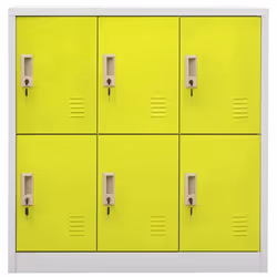 vidaXL 2x Locker Cabinets Light Grey and Green Steel Office Storage Cabinet