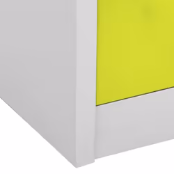 vidaXL 2x Locker Cabinets Light Grey and Green Steel Office Storage Cabinet - Additional view 6