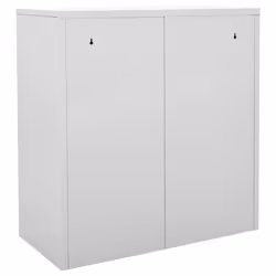 vidaXL 5x Locker Cabinets Light Grey and Red Steel Office Storage Side Cabinet - Additional view 4