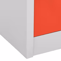 vidaXL 5x Locker Cabinets Light Grey and Red Steel Office Storage Side Cabinet - Additional view 6