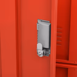 vidaXL 5x Locker Cabinets Light Grey and Red Steel Office Storage Side Cabinet - Additional view 7