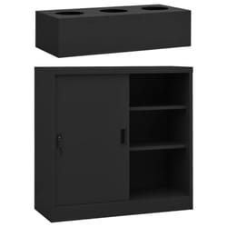 vidaXL Office Cabinet with Sliding Door Filing Storage Cabinet Multi Colours - anthracite