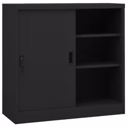 vidaXL Office Cabinet with Sliding Door Filing Storage Cabinet Multi Colours - anthracite - Additional view 4